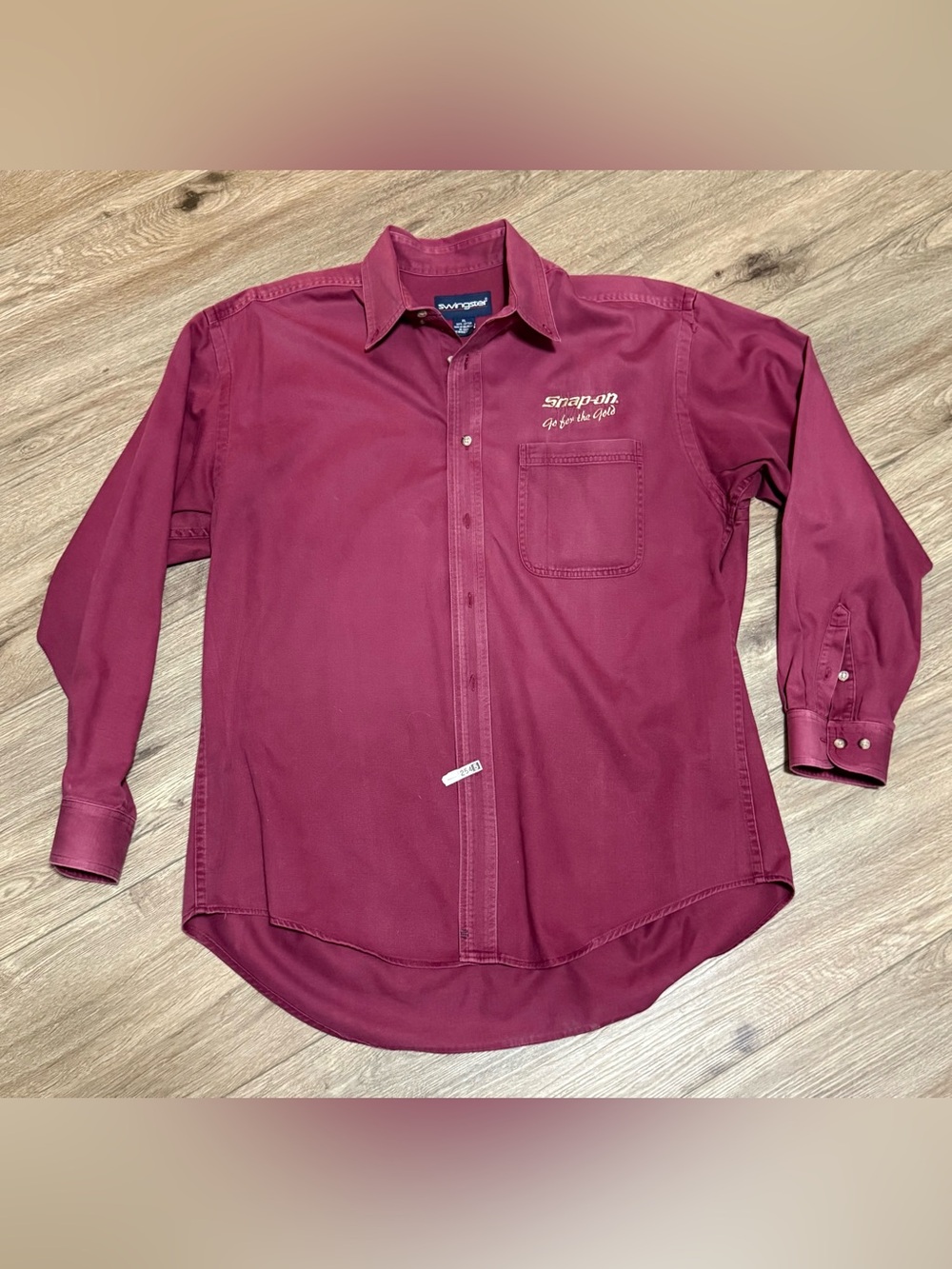 Swingster Mens Snap-On Go for The Gold Shirt Size XL
